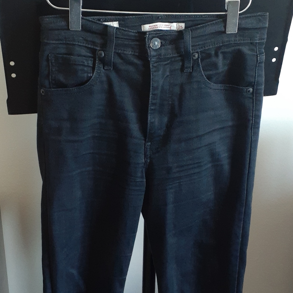 Levi Strauss Women's Mile High Black Skinny Jean - Women's Size 26